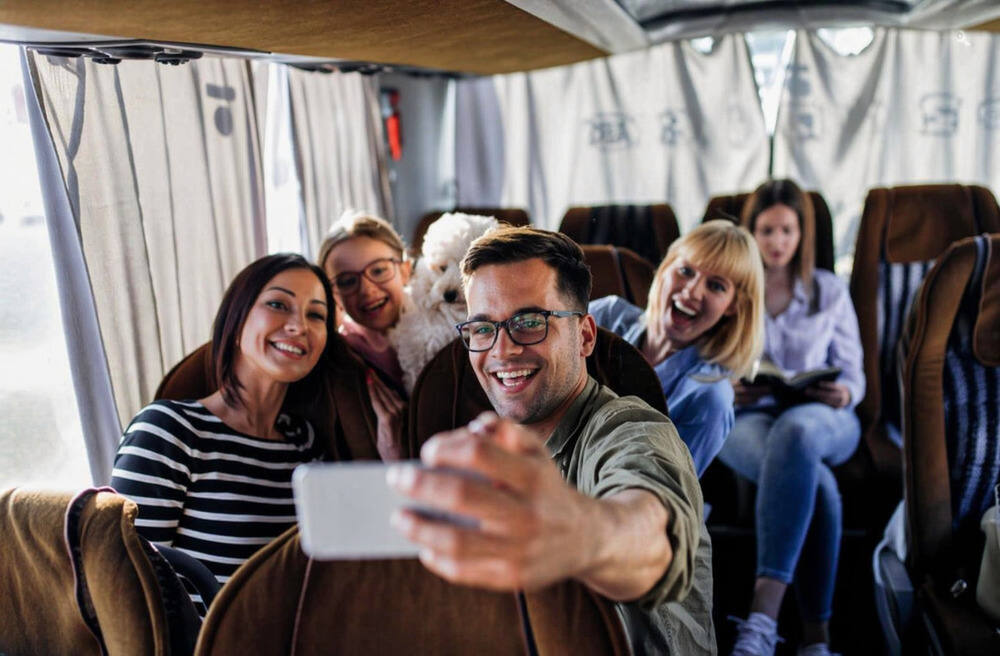 viajeros autobus